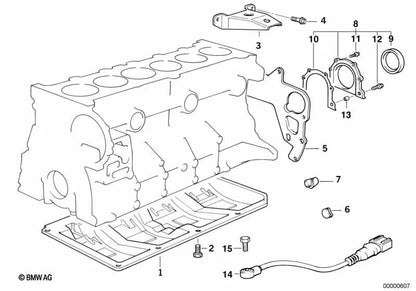 Soporte para BMW Serie 3 E36, Serie 5 E34 (OEM 11111726768). Original BMW.