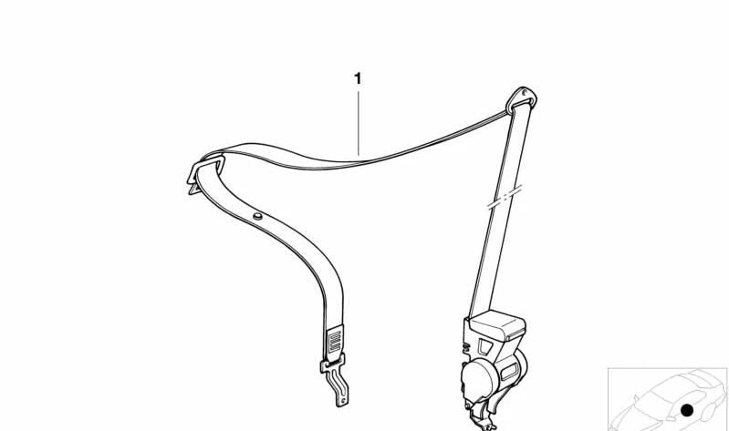 Oberer vorderer Gürtel für BMW 3 E36 -Serie (OEM 72118208902). Original BMW