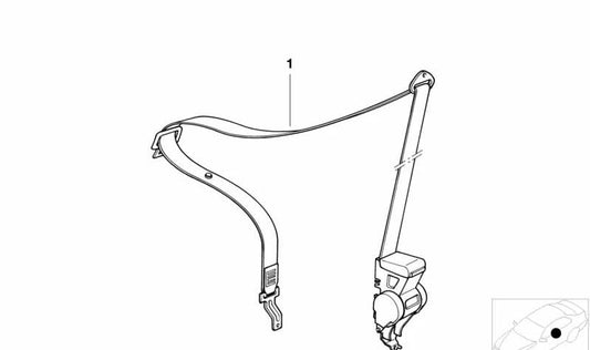 Oberer vorderer Gürtel für BMW 3 E36 -Serie (OEM 72118208902). Original BMW
