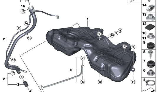 Arandela de soporte 45x35 mm OEM 07147240137 para BMW F01, F01N, F02, F02N, F04, G11, G11N, G12, G12N. Original BMW.