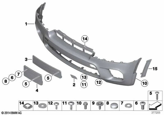 Coading do pára -choque dianteiro para BMW E70N (OEM 51118056784). BMW original