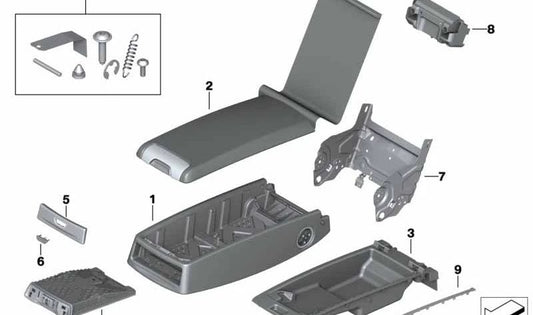 Coperchio di posizionamento in pelle per BMW 7 G11, G12 (OEM 52207440495). BMW originale