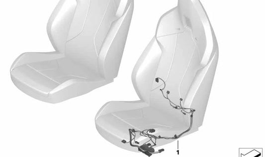 Cableado asiento OEM 61128716459 para BMW Z4 G29 {M40i HF01, HF02, HF61, HF62, HF51, HF52, sDrive20i HF11, HF12, HF21, HF22}. Compatible solo con modelos indicados. Original BMW.