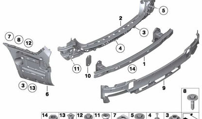 Adaptador OEM 51127301226 para BMW Serie 7 {F01, F01N, F02, F02N}. Pieza original BMW.