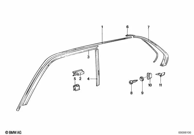 Abrazadera para BMW Serie 3 E21 (OEM 51321831479). Original BMW