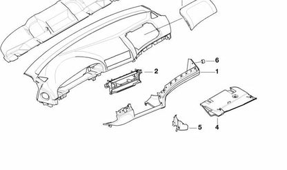 Tapa embellecedora OEM 51458209938 para BMW E39. Original BMW.