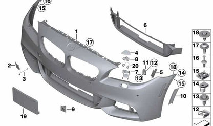 Conjunto Soporte Sensor PDC delantero para BMW F10, F11 (OEM 51122181315). Original BMW.