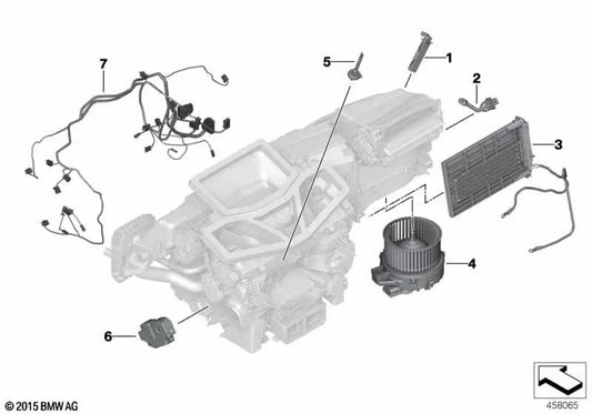 BMW F90 -Lüfter, F90N, G30, G30N, G31, G31N, G32, G32N, G11, G11N, G12, G12N, F91, F92, F93, G14, G15, G16 (OEM 64116836882). Original BMW.