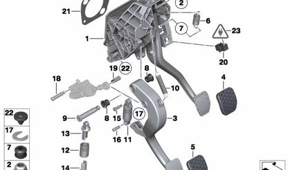 OEM Clutch Pedal 35316789737 for BMW F10, F11, F06, F12, F13. Genuine BMW.