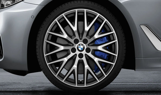 Llantas de aleación Y-Spoke 636 20" OEM 36116863425 para BMW G30 y G31. Color Orbit Grey bicolor. Original BMW.