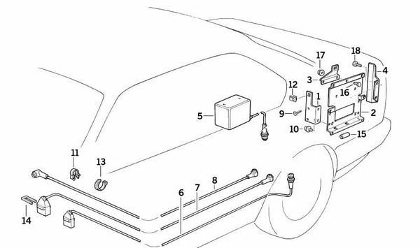Soporte para cambiador de CD OEM 65128356084 para BMW E32. Original BMW
