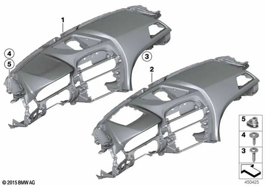 Capa de couro para painel do BMW Série 6 F06N, F12N, F13N (OEM 51458065730). BMW original