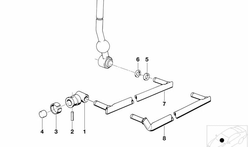 Varilla de cambio OEM 25111220910 para BMW E28 535i, M535i y BMW E24 628CSi. Original BMW.