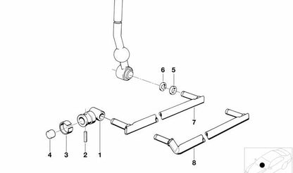 Varilla de cambio OEM 25111220910 para BMW E28 535i, M535i y BMW E24 628CSi. Original BMW.