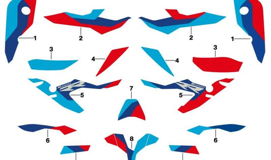 Guarnição do pára-lama dianteiro esquerdo OEM 51148105427 para BMW Motorrad M 1000 RR, série S, K66. Originais BMW Motorrad.