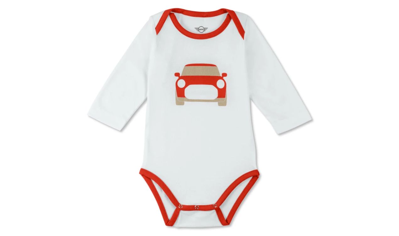 Set de regalo para bebé MINI Car Print blanco/Rebel Red talla 3-6 meses OEM 80145B320B3 válido para MINI. Original MINI.