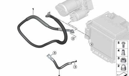 OEM mass cable 12427621168 for BMW F20, F20N, F21, F21N, F22, F22N, F23, F23N, F30, F30N, F31, F31N, F34, F34N, F35, F35N, F32, F32N, F33, F33N, F36, F36, F36N. Original BMW.