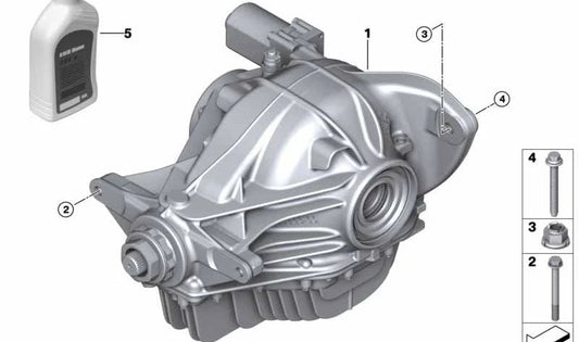 Grupo trasero con diferencial autoblocante OEM 33108047172 para BMW X3 F97, F97N y X4 F98, F98N. Original BMW.