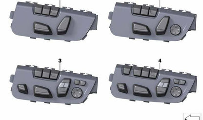 Interruptor de ajuste eléctrico del asiento izquierdo OEM 61319364977 para BMW F06, F12, F13. Original BMW.