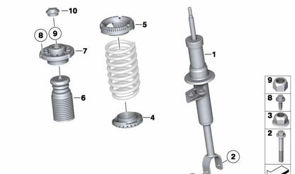 Tampa de proteção contra suspensão OEM 31306775700 para BMW 5 Series (F07, F10, F11), Série 6 (F06, F12, F13), Série 7 (F01, F02, F04). BMW original.