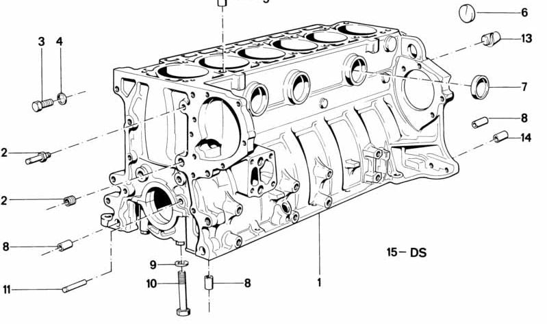 Tapón de cierre OEM 11111716913 para BMW E28, E34, E24, E23, E32. Original BMW.