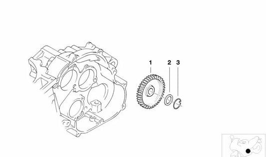 Rueda dentada OEM 11412343110 para motos BMW F 650, F 650 ST, F 650 GS Dakar, G 650 X... y más. Original BMW Motorrad.