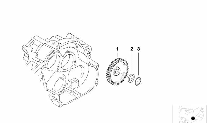 Rueda dentada OEM 11417700133 para motos BMW G 650 GS, G 650 GS Sertão, G 650 X... y más. Original BMW Motorrad.