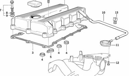 Soporte para Manguera para BMW E36, E34 (OEM 11611739684). Original BMW