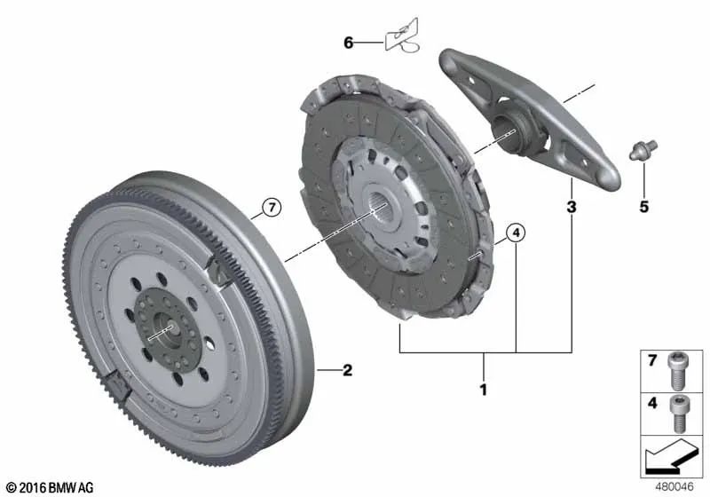 Kugellbolzen für BMW E81, E82, E87, E88, F20, F21, F22, F23, F36, G30, G31, X1 E84, X3 F25, X4 F26 (OEM 21511223328). Original BMW