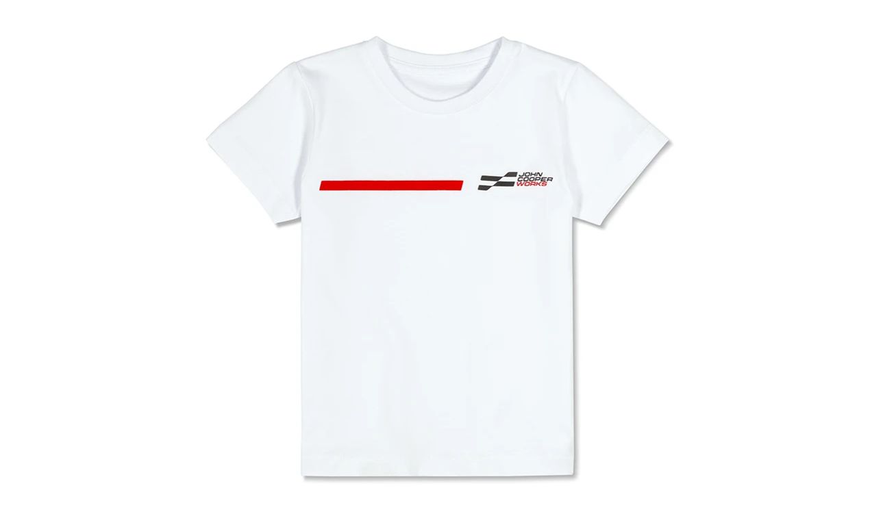 Camiseta infantil JCW Logo blanca talla 122 OEM 80145B54EE6 válido para MINI Original MINI