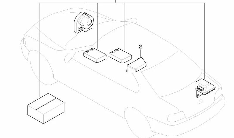 Carcasa para la consola central para BMW E46 (OEM 51167024829). Original BMW.