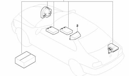 Carcasa para la consola central para BMW E46 (OEM 51167024829). Original BMW.