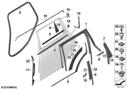Parafuso da cabeça para BMW F52, F45, F46, F48, F49 e MINI F54, F55, F60 (OEM 07147374376). BMW original
