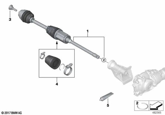 Inner gaiter repair kit for BMW G70, G07 (OEM 31609489930). Original BMW
