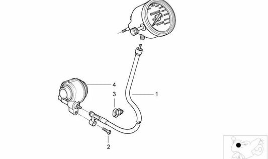 Tacômetro OEM Árvore 62122306856 Para motocicletas BMW R850R, R1100R, R1150R ... e muito mais. BMW Motorrad original.