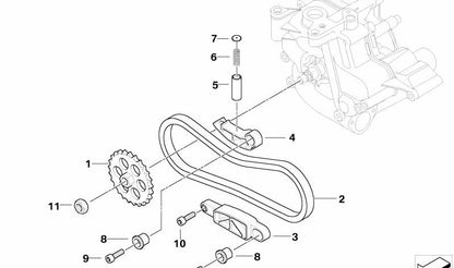 Guía tensora original OEM 11417838523 para BMW Serie 3 (E90, E92, E93). Compatible con todos los modelos mencionados.