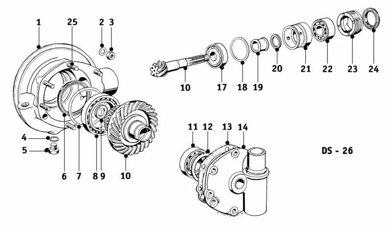 OEM 33000008418 rear -differential set for BMW {E36, E46, E60, E61, E81, E82, E83, E84, E87, E88, E90, E91, E92, E93, F01, F02, F10, F11, F20, F25, F30, F31, F34, F32, F36, X1, X3, Original BMW.