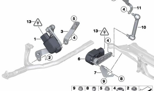 Soporte sensor de nivel de altura trasero OEM 37149800073 para MINI Countryman R60, Paceman R61. Original MINI.