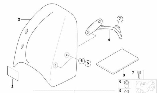 Tornillo cabeza cilíndrica M5X18 OEM 71607654904 para BMW X6 E71, Ghost RR4, motos BMW R1200R, S1000RR, F800GS... y más. Original BMW y BMW Motorrad.