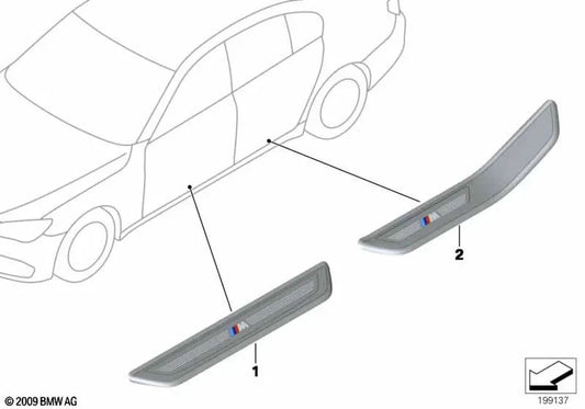 Rear right step for BMW F02, F02N (OEM 51478046292). Original BMW
