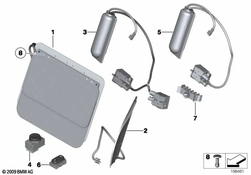 Lordosis pump for BMW F25, F26 (OEM 52107392152). Genuine BMW