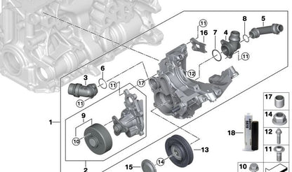 Tensor de correia mecânica OEM 11288638617 para BMW F30, F30N, G20, G20N, G21, G21N, G30, G30N, G31N, G38, G38N, G11, G12, G01, G01N. BMW original.
