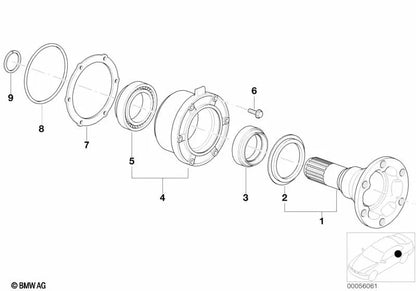 Juego de Separadores para BMW E30, E36, E28, E34, E24, E23, E32, E38 (OEM 33139065735). Original BMW.