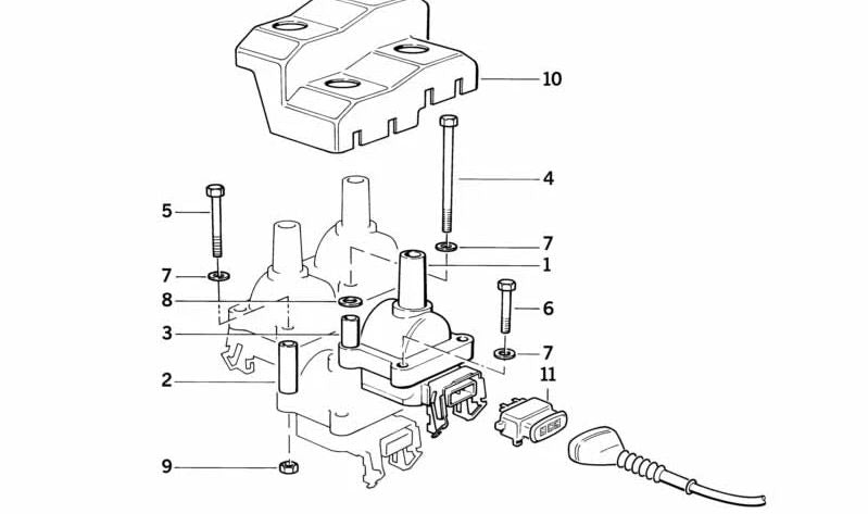 Tapa de encendido OEM 12131727435 para BMW E30. Original BMW.