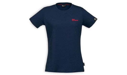 T-shirt da donna blu notte taglia XL OEM 76615A81405 per BMW Motorrad. BMW originale.