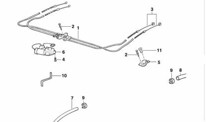 Abrazadera de escape derecha OEM 54128206392 para BMW E36. Original BMW.