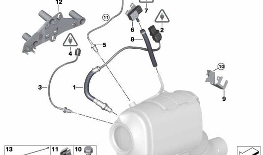 ** Tubo de admissão OEM 13627801109 para BMW E90, E91, E92, E60, E61, E63, E64, E70, E71. BMW original.