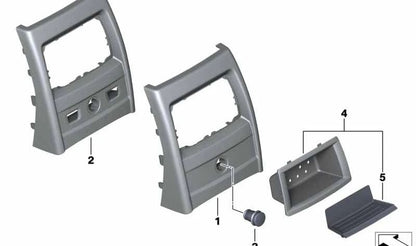 Embellecedor trasero OEM 51169235494 para BMW F30, F31, F34, F35, F80, F32, F36, F82. Original BMW.