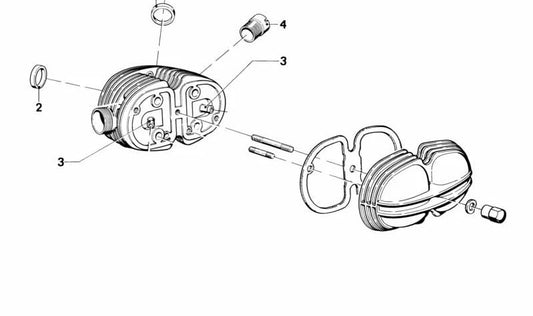 ROSCADO CONNECTOR OEM 11121250227 for BMW R50, R60, R75, R80, R90, R100 (classic models). Original BMW replacement for cylinder head and engine components. Original BMW.