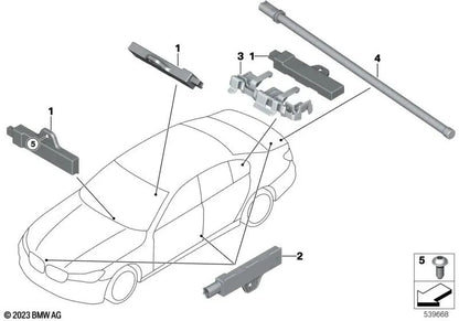 Antena exterior de acceso confort para BMW F40, F44, G42, G87, G20, G21, G28, G80, G81, G22, G23, G26, G82, G83, F90N, G30N, G31N, G38N, G32N, G11N, G12N, F91, F92, F93, G14, G15, G16, F97N, G01N, G08N, F98N, G02N, F95, G05, G18, F96, G06, G07, G29 (OEM 6